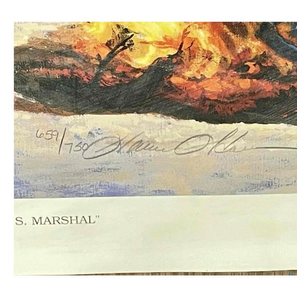 Hermon Adams "U.S. Marshal" Limited Edition Print Signed - Picture 6 of 8